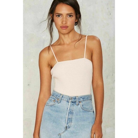 Nasty Gal Ecru Lab Women's Pink Bodysuit - Picture 2 of 4